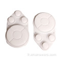 Boutons en caoutchouc de silicone de clavier conducteur transparent personnalisé